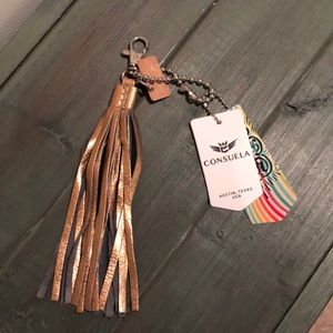 Consuela leather purse tassel